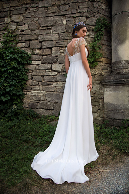 Robe de mariée empire bohème