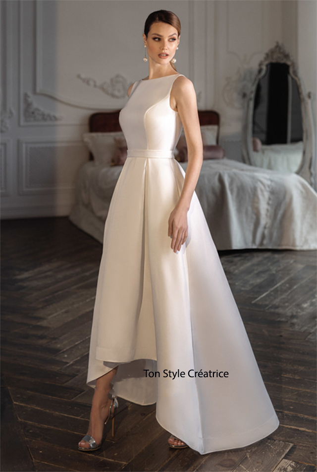 Robe de mariée asymétrique pas cher