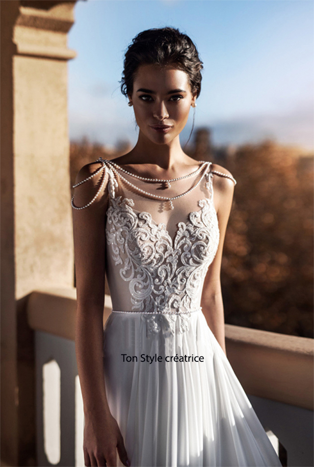 Robe de mariée évasée