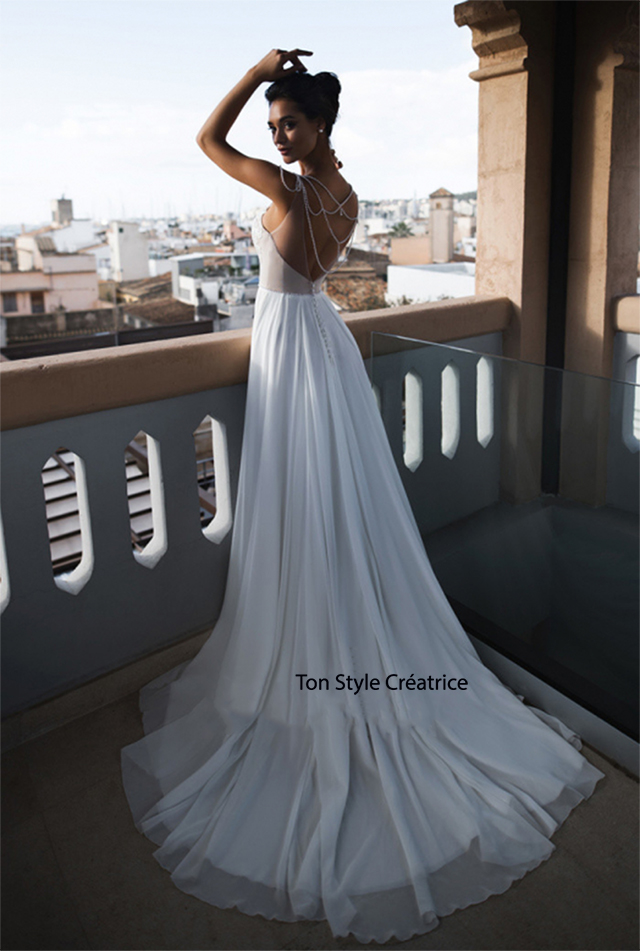 Robe de mariée évasée