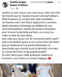 Mariée rayonnante en robe bustier cœur avec fente sexy, confectionnée sur mesure par Laura Queen Création